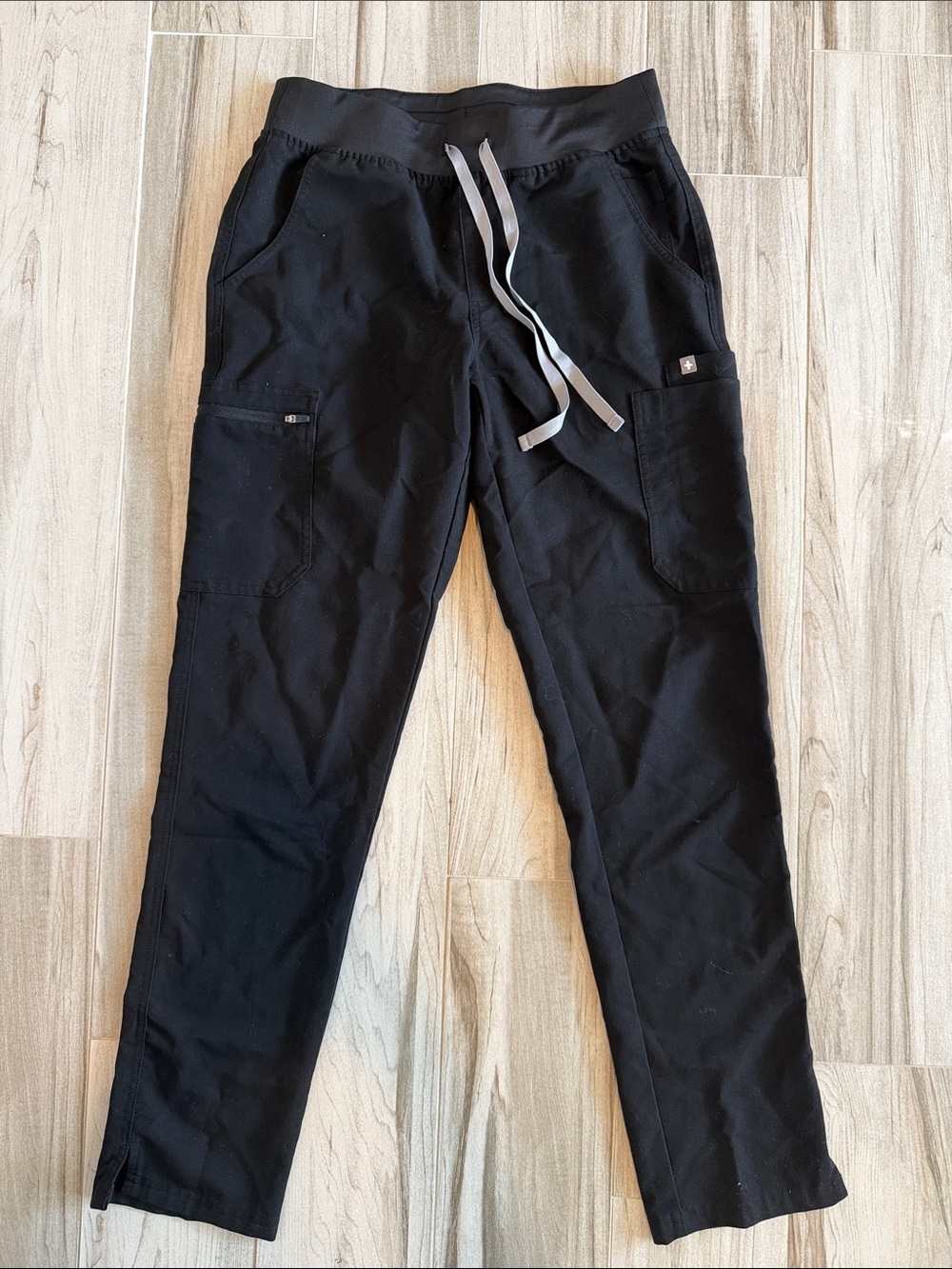 Figs Yola Yoga Scrub Pants Black Small Tall